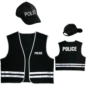 Feestbazaar black police vest costume - Adult Feestbazaar black police vest costume - Adult