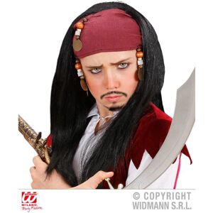 WIDMANN 6289C Black Pirate Wig with Bandana WIDMANN 6289C Black Pirate Wig with Bandana