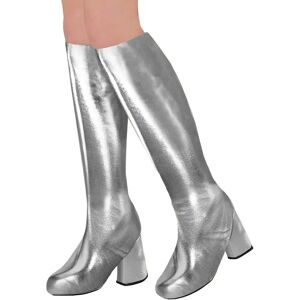 My Other Me Zilveren 60s Retro Overboots - Voor Disco Kostuum My Other Me Zilveren 60s Retro Overboots - Voor Disco Kostuum