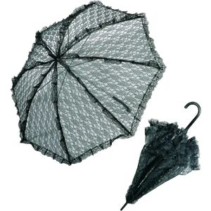 Widmann Schwarzer Spitzenregenschirm - Klassisches Historisches Accessoire Widmann Schwarzer Spitzenregenschirm - Klassisches Historisches Accessoire