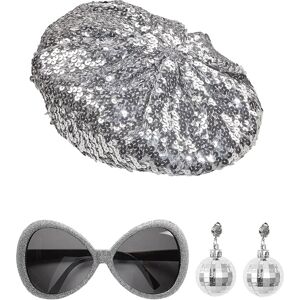 Widmann 70s Disco Babe Silver Accessories Set - Disco Costume Widmann 70s Disco Babe Silver Accessories Set - Disco Costume