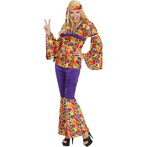 Costume Hippie en Velours Widmann - Style Flower Power, Pantalons à pattes d'éléphant, Bandeau - Publicité Costume Hippie en Velours Widmann - Style Flower Power, Pantalons à pattes d'éléphant, Bandeau - Publicité