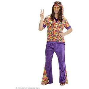 Widmann Hippie Kostüm - 60er & 70er Disco - Samteffekt - L Widmann Hippie Kostüm - 60er & 70er Disco - Samteffekt - L