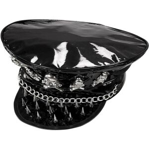Widmann Vinyl Rocker Hat with Chain and Skull - Hat Widmann Vinyl Rocker Hat with Chain and Skull - Hat