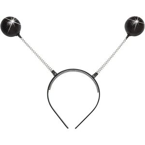 Acessório de fantasia com antenas de glitter pretas - Unissex de Widmann Acessório de fantasia com antenas de glitter pretas - Unissex de Widmann