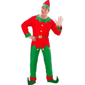 Widmann Elf Helper Costume for Men - Green and Red - XL - Costum Widmann Elf Helper Costume for Men - Green and Red - XL - Costum