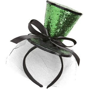 Green Mini Top Hat with Veil - Hat Green Mini Top Hat with Veil - Hat