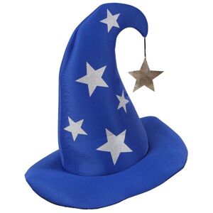Chapéu de Mago Azul Widmann com Estrelas Prateadas - Acessório de Fantasia Chapéu de Mago Azul Widmann com Estrelas Prateadas - Acessório de Fantasia