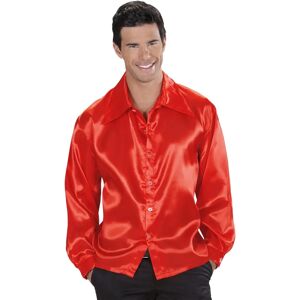 Widmann Red Satin Disco Blouse - Carnival & Party Wear Widmann Red Satin Disco Blouse - Carnival & Party Wear