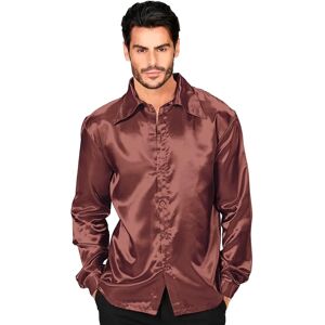 Chemise Disco Marron des Années 70 par Widmann - Chemise Disco Chemise Disco Marron des Années 70 par Widmann - Chemise Disco