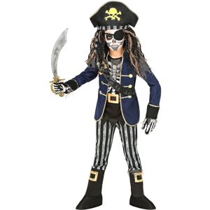 Widmann Amaury Skelet Piratenkostuum - Kinderen 4-13 - Zwart Blauw Widmann Amaury Skelet Piratenkostuum - Kinderen 4-13 - Zwart Blauw