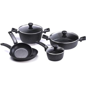Ensemble de Casseroles Moneta Etnea - Aluminium, Antiadhésif, Noir - Publicité Ensemble de Casseroles Moneta Etnea - Aluminium, Antiadhésif, Noir - Publicité