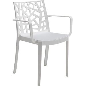 Bighouse It - Sedia da giardino moderna con braccioli - Bianco Bighouse It - Sedia da giardino moderna con braccioli - Bianco