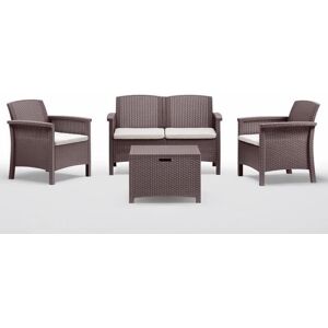 Set Bica Venezia - Muebles de Jardín en Marrón con Cojines Set Bica Venezia - Muebles de Jardín en Marrón con Cojines