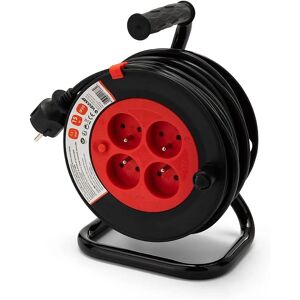 VELAMP Model - Doe-het-zelf Elektrische Kabelhaspel met 4 Franse stopcontacten - 15M VELAMP Model - Doe-het-zelf Elektrische Kabelhaspel met 4 Franse stopcontacten - 15M