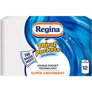 Regina Thirst Pockets Kitchen Roll - 12 Rolls Bundle Regina Thirst Pockets Kitchen Roll - 12 Rolls Bundle