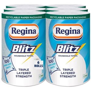 Regina Household Towels - 6 Rolls - Kitchen Roll - FSC Certified Regina Household Towels - 6 Rolls - Kitchen Roll - FSC Certified