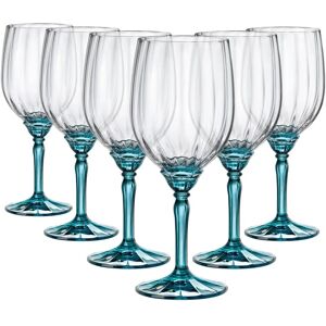 Bormioli Rocco Florian Red Wine Glasses Large Glass White Rose Party Set 535ml Blue - Wine Glasses Bormioli Rocco Florian Red Wine Glasses Large Glass White Rose Party Set 535ml Blue - Wine Glasses