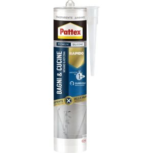 Pattex Silicone Rapido Trasparente 300ml - Sigillante Bagno Pattex Silicone Rapido Trasparente 300ml - Sigillante Bagno