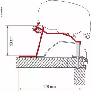 Fiamma F80/F65 Markiseadapter-kitt for Hobby Caravan - Markise-tilbehør Fiamma F80/F65 Markiseadapter-kitt for Hobby Caravan - Markise-tilbehør