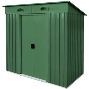 Verdelook Caseta de jardín de metal verde 194x121x181 cm - Almacenamiento Verdelook Caseta de jardín de metal verde 194x121x181 cm - Almacenamiento