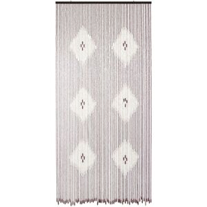 Verdelook Houten Kralen Gordijn - Diamantpatroon - 120x240cm Verdelook Houten Kralen Gordijn - Diamantpatroon - 120x240cm