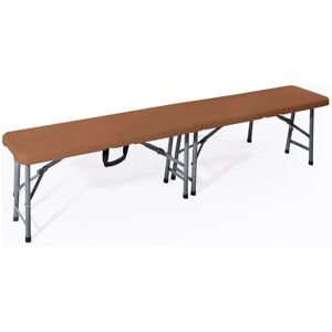 Verdelook Klappbank - Stahl, Braun, 183x28x44 cm - Garten & Picknick Verdelook Klappbank - Stahl, Braun, 183x28x44 cm - Garten & Picknick