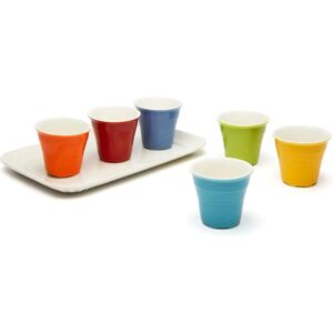Set da Caffè EXCELSA - 6 Tazze in Porcellana con Vassoio Set da Caffè EXCELSA - 6 Tazze in Porcellana con Vassoio
