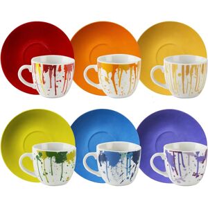 Excelsa Dripping Coffee Cups Set - 6 Pieces - 7cl - Porcelain Excelsa Dripping Coffee Cups Set - 6 Pieces - 7cl - Porcelain