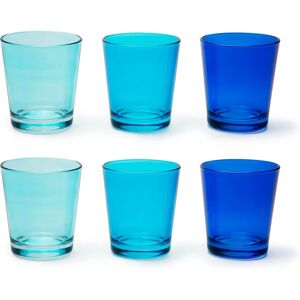 Juego de 6 Vasos de Agua de Vidrio de Colores - Vajilla Juego de 6 Vasos de Agua de Vidrio de Colores - Vajilla