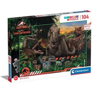 Clementoni Jurassic World Camp Puzzle - 104 Pieces - Multicoloured Clementoni Jurassic World Camp Puzzle - 104 Pieces - Multicoloured