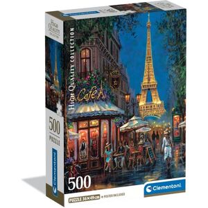Clementoni Night At The Eiffel Café 500-Piece Jigsaw Puzzle - Art Clementoni Night At The Eiffel Café 500-Piece Jigsaw Puzzle - Art