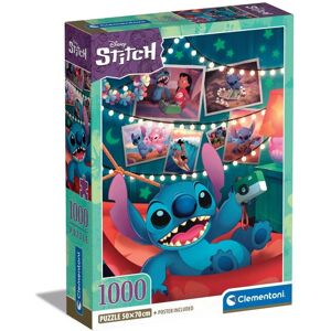 Quebra-cabeça Clementoni Stitch - 1000 Peças - Feito na Itália Quebra-cabeça Clementoni Stitch - 1000 Peças - Feito na Itália