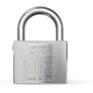 VIRO 373 Lucch Hangslot - Roestvrij Staal Oppervlakte Montage, 40mm Veiligheid 6 VIRO 373 Lucch Hangslot - Roestvrij Staal Oppervlakte Montage, 40mm Veiligheid 6