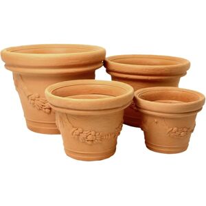 DI MARTINO - Vaso tondo Elios in resina - Effetto terracotta DI MARTINO - Vaso tondo Elios in resina - Effetto terracotta