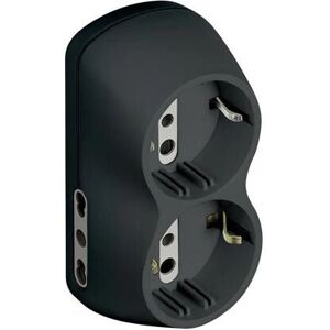 Adattatore Spina BTicino - Antracite - 2 Prese Adattatore Spina BTicino - Antracite - 2 Prese