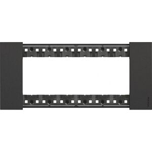 Bticino Schwarze 6-Modul Wandplatte - Living Now Serie Bticino Schwarze 6-Modul Wandplatte - Living Now Serie