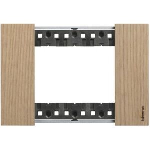Bticino Living Now 3 Module Wood Wall Plate - Wall Plate/Switch Cover Bticino Living Now 3 Module Wood Wall Plate - Wall Plate/Switch Cover
