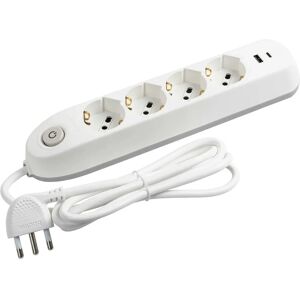 Bticino förlängningssladd Modell P40 - 4 Uttag, Kabel 1,5m, Vit Bticino förlängningssladd Modell P40 - 4 Uttag, Kabel 1,5m, Vit