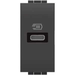 Ładowarka USB-C BTicino L4192C Living Light - 20W, Antracyt - Type C, 1 Moduł Ładowarka USB-C BTicino L4192C Living Light - 20W, Antracyt - Type C, 1 Moduł