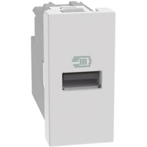 BTicino 15W USB Charger - Single Type A Port - White BTicino 15W USB Charger - Single Type A Port - White