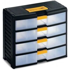 Organizzatore di cassetti da scrivania Terry 42001 - 4 cassetti Nero, Traslucido, Giallo Organizzatore di cassetti da scrivania Terry 42001 - 4 cassetti Nero, Traslucido, Giallo