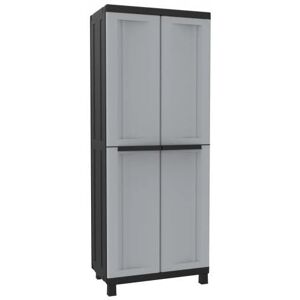 Armario de Almacenamiento Terry - Resina Negro/Gris - 68x39x170cm Armario de Almacenamiento Terry - Resina Negro/Gris - 68x39x170cm