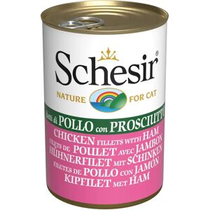 Schesir Kippenfilets met Ham - Kat Voeding Schesir Kippenfilets met Ham - Kat Voeding