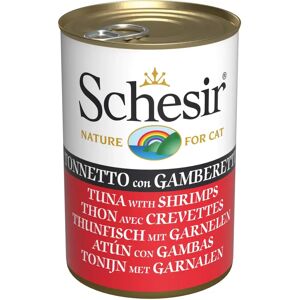 Aliments pour chats Schesir Thon aux Crevettes - 140g Aliments pour chats Schesir Thon aux Crevettes - 140g