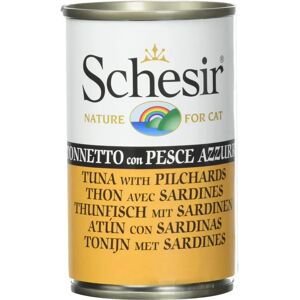 Nourriture humide naturelle pour chats Schesir - Thon avec Poisson - 12x140g Nourriture humide naturelle pour chats Schesir - Thon avec Poisson - 12x140g
