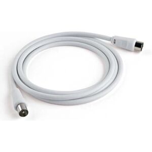Câble coaxial d'antenne Meliconi 2m Blanc - Câble TV coaxial Câble coaxial d'antenne Meliconi 2m Blanc - Câble TV coaxial