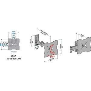 Meliconi Support for 26-40 inch TVs - Full Motion, Black Meliconi Support for 26-40 inch TVs - Full Motion, Black