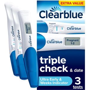 Clearblue Pregnancy Test Ultra Early Triple-Check & Date - Pregnancy Test Clearblue Pregnancy Test Ultra Early Triple-Check & Date - Pregnancy Test