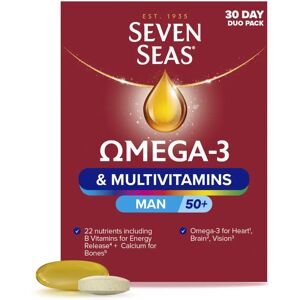 Seven Seas Omega-3 Fish Oil & Multivitamins - Man 50+ - Supports Heart, Brain, Vision Seven Seas Omega-3 Fish Oil & Multivitamins - Man 50+ - Supports Heart, Brain, Vision